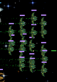 Swarm of alien fighters